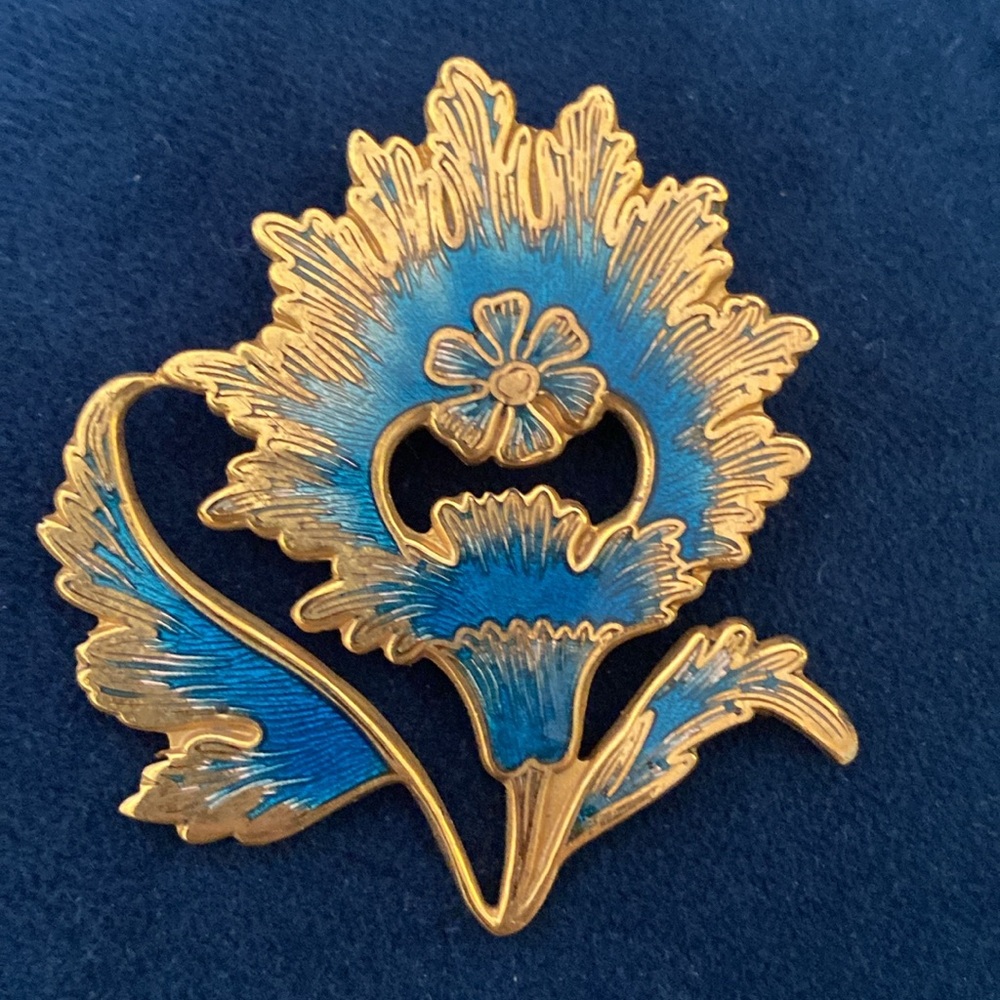 Gold Plated Mughal Brooch and Pendant Piece